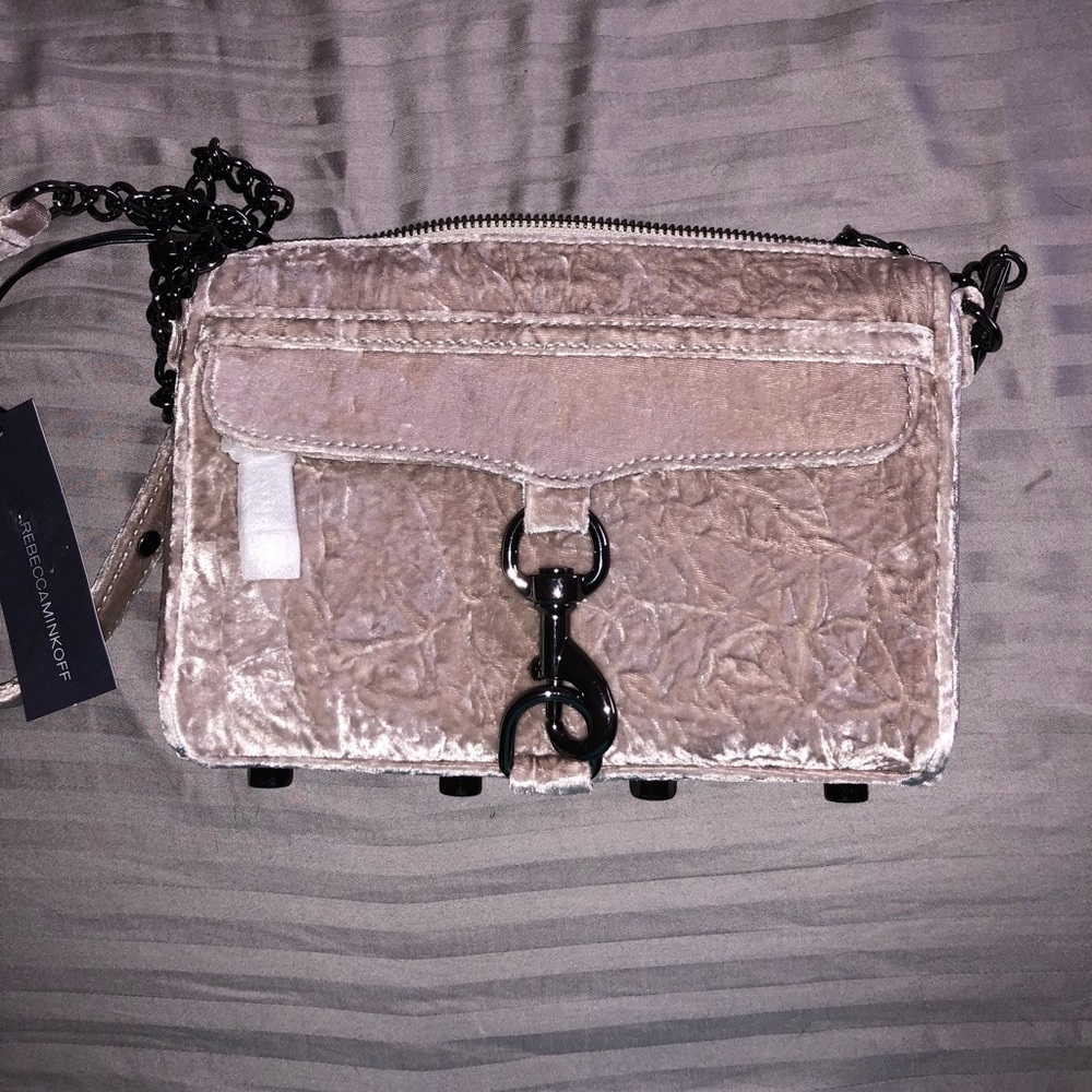 Rebecca Minkoff velvet crossbody mini Mac purse